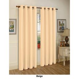 J&V Textiles Faux Silk Grommet Curtain Panels