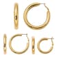 Design Collection Gold-Tone Clutchless Hoop Earrings Set - image 1