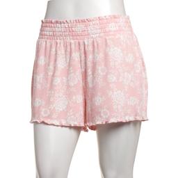 Womens Rene Rofe(R) Floral Sleep Smocked Waist Pajama Shorts