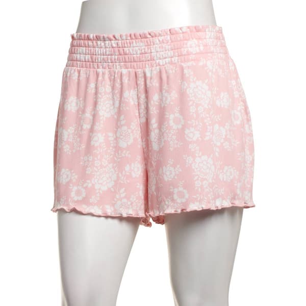 Womens Rene Rofe(R) Floral Sleep Smocked Waist Pajama Shorts - image 