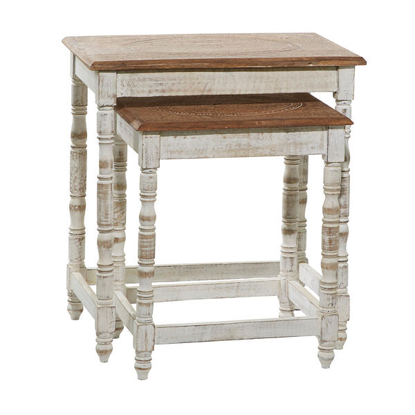 9th & Pike&#40;R&#41; Nesting Mango Wood Side Tables - Set Of 2 - image 