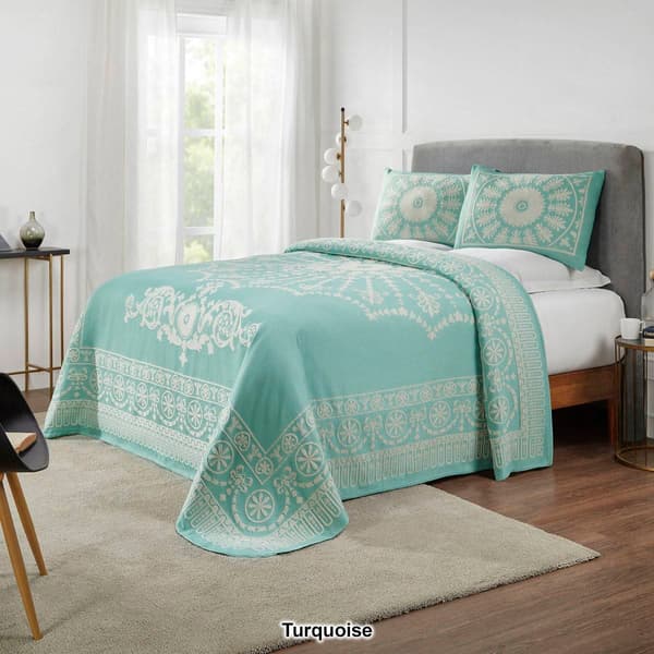 Superior Traditional Medallion Jacquard Bedspread Set
