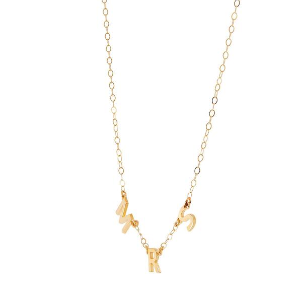 Gold Classics&#8482; Mrs Station Cable Chain Necklace