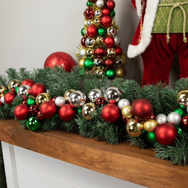Northlight 6ft. Shatterproof Traditional Christmas Ball Garland