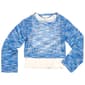 Girls (7-16) No Comment Space Dye Crochet Mesh 2Fer & Tank - Blue - image 1