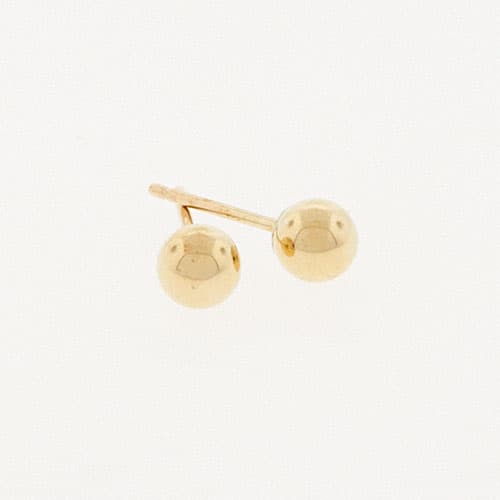 10kt. Yellow Gold 4MM Ball Stud Earrings - image 