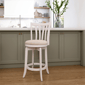 HH2 Home Savana White Wood Swivel Counter Height Stool - image 1