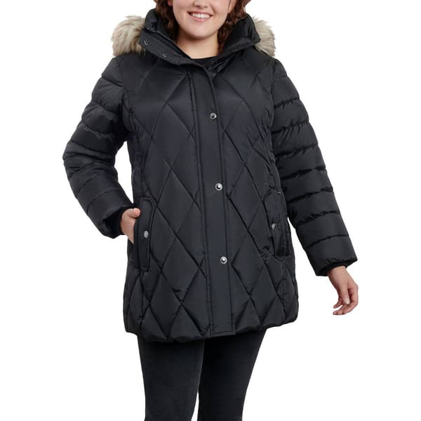 London fog puffer coat best sale plus size