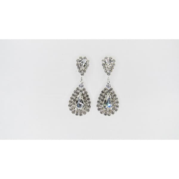 Rosa Rhinestones Framed Teardrop Earrings - image 