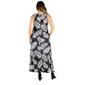 Plus Size 24/7 Comfort Apparel Leaf Print Maxi Dress with Pockets - image 2