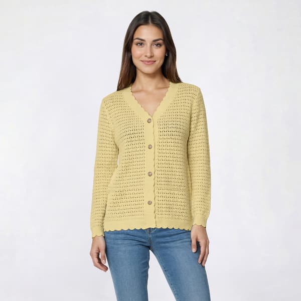 Womens Nanette Lepore Long Sleeve Button Front Textured Cardigan - image 