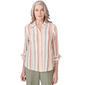 Petite Alfred Dunner Tuscan Sunset Woven Stripe Texture Top - image 1