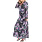 Plus Size 24/7 Comfort Apparel Paisley Long Sleeve Maxi Dress - image 3