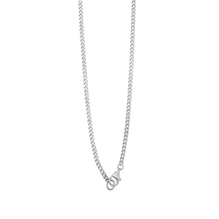 Splendere Rhodium Plated Sterling Silver CZ Open Heart Necklace