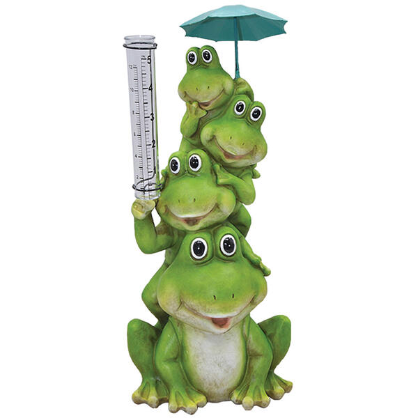 Santa's Workshop 14in. Frog Rain Gauge - image 