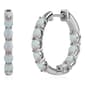 Gemstone Classics(tm) Oval Lab Grown Opal Inside Out Hoop Earrings - image 1