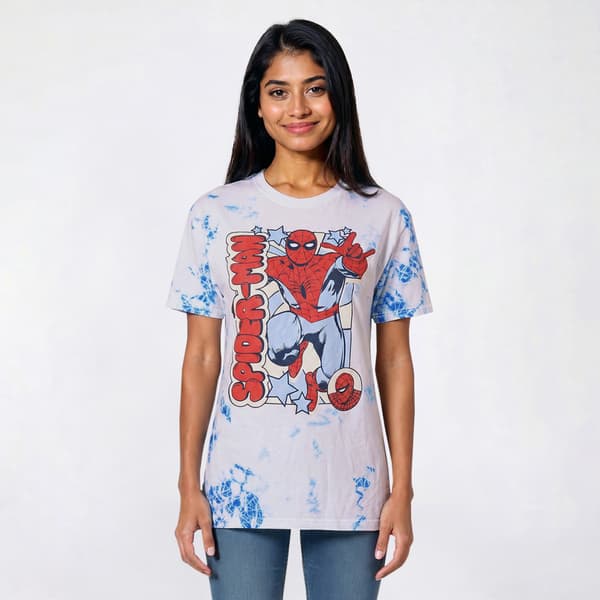 Juniors C-Life Ice Dye Spiderman Boyfriend Tee - image 