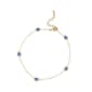 Jessica Simpson Imitation Yellow Gold Plated Evil Eye Anklet Set - image 4