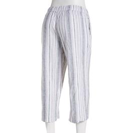 Petite Architect&#174; Linen Capri Pants - Black/White/Grey