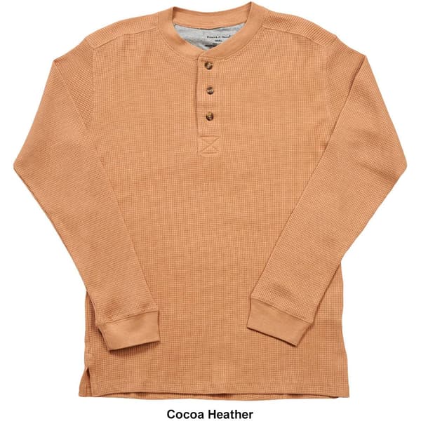 Mens Preswick & Moore&#174; Long Sleeve Thermal Henley Pajama Shirt