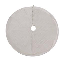 National Tree 60in. Quilted Velvet Ivory Tree Skirt