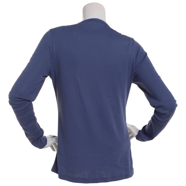 Womens Architect® Long Sleeve Solid Rib V-Neck Tee