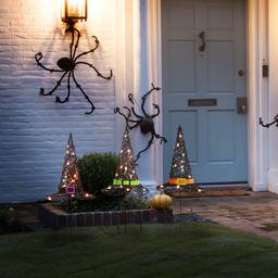 National Tree 23in. Pre-Lit Black Witch’s Hat Garden Stakes