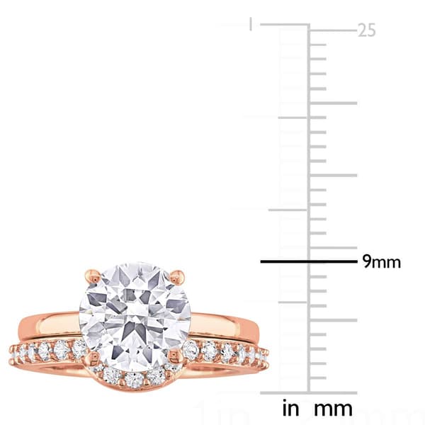 Gemstone Classics™ 10kt. Rose Gold Lab Created Sapphire Ring