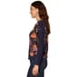 Womens Democracy Long Sleeve Boat Neck Floral Sweater - image 3