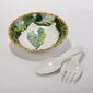 Tommy Bahama Large Palm Bamboo Salad Bow w/ Utensils - image 1