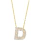 Gianni Argento Gold Plated Diamond Baguette Initial D Necklace - image 1