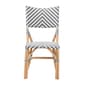 Baxton Studio Shai French Grey & White Weaving Bistro Chair - image 3