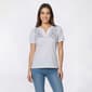 Petite Hasting & Smith Short Sleeve Split Neck Lurex Tee - image 2