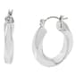 Steve Madden Silver Woven Twist Small Hoop Earrings - image 1