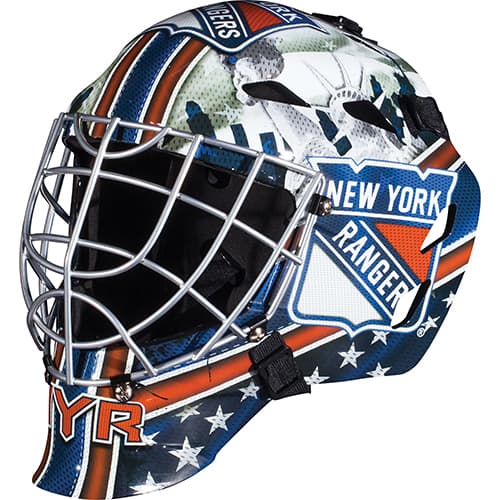Franklin&#40;R&#41; GFM 1500 NHL Rangers Goalie Face Mask - image 