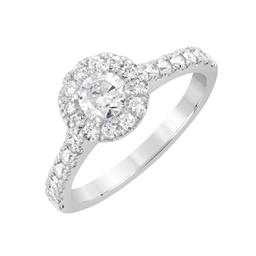 Nova Star™ 5/8ctw. Lab Grown Halo Diamond Engagement Ring