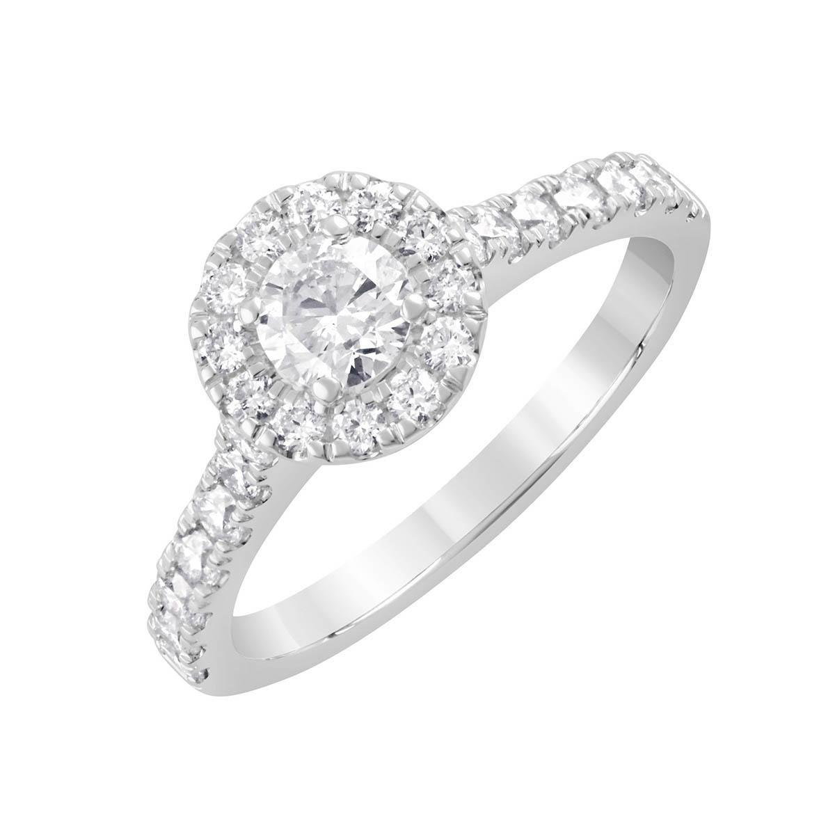 Nova Star™ 5/8ctw. Lab Grown Halo Diamond Engagement Ring