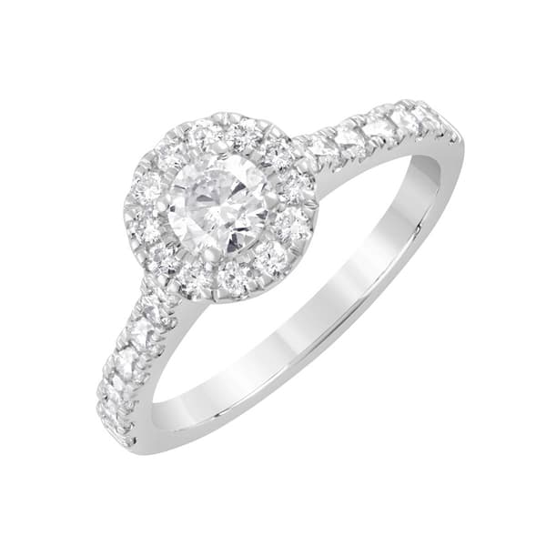Nova Star™ 5/8ctw. Lab Grown Halo Diamond Engagement Ring