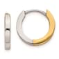 Gold Classics(tm) 14kt. Two-Tone 2mm Hinged Hoop Earrings - image 1