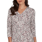 Womens Emaline Key Items 3/4 Sleeve V Neck Abstract Blouse - image 5