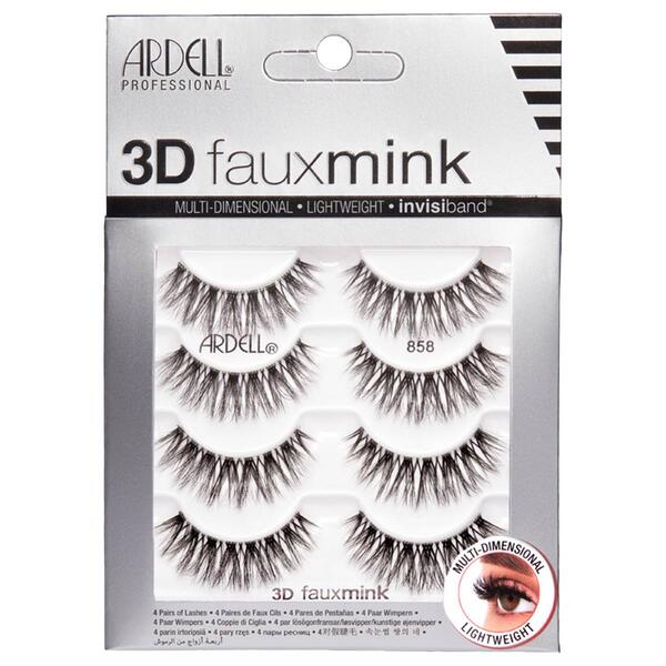 Ardell(R) 3D Faux Mink False Eyelashes #858 - 4 Pack - image 