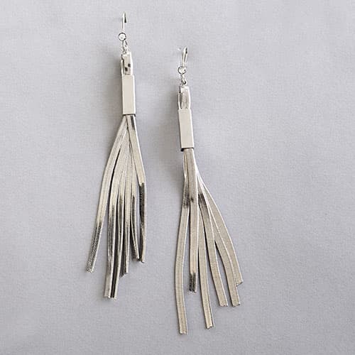 GUESS Silver-Tone Fishhook Dangle Earrings