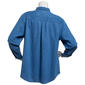 Womens Hasting & Smith Leaf Embroidery Denim Button Down - image 2