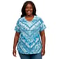 Plus Size OneWorld Short Sleeve Abstract Chevron Sublimation Tee - image 2