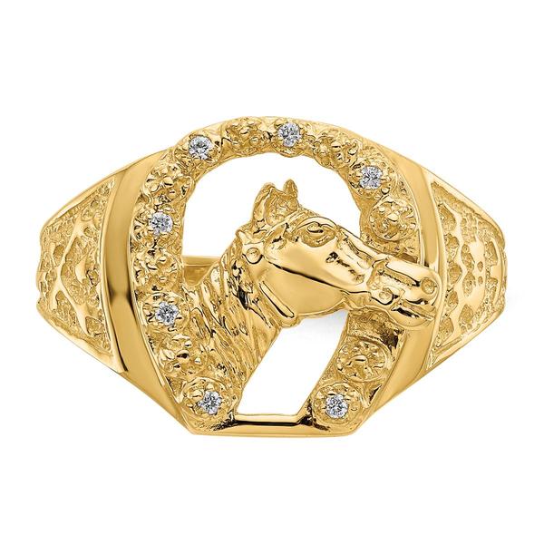 Mens Gentlemens Classics™ 14kt. Yellow Gold Horse Statement Ring