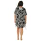Plus Size J Valdi Sumatra Short Sleeve Zip Hoodie Swim Cover Up - image 2
