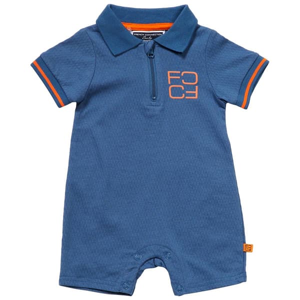 Baby Boy &#40;3-9M&#41; French Connection Solid Polo Romper - image 