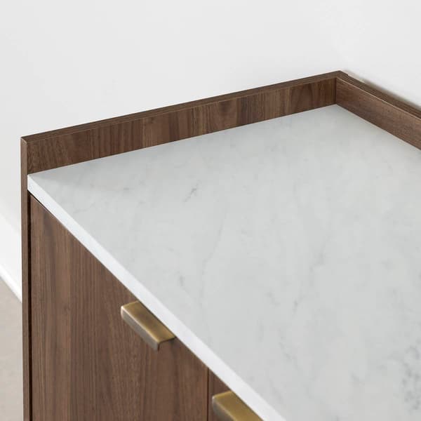 South Shore Hype Storage Sideboard w/Faux Carrara Marble