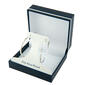 Fine Silver Plated 40mm Diamond Cut Hoop Earrings - image 2