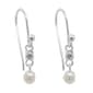 Marsala Sterling Silver CZ & Pearl Drop Earrings - image 1